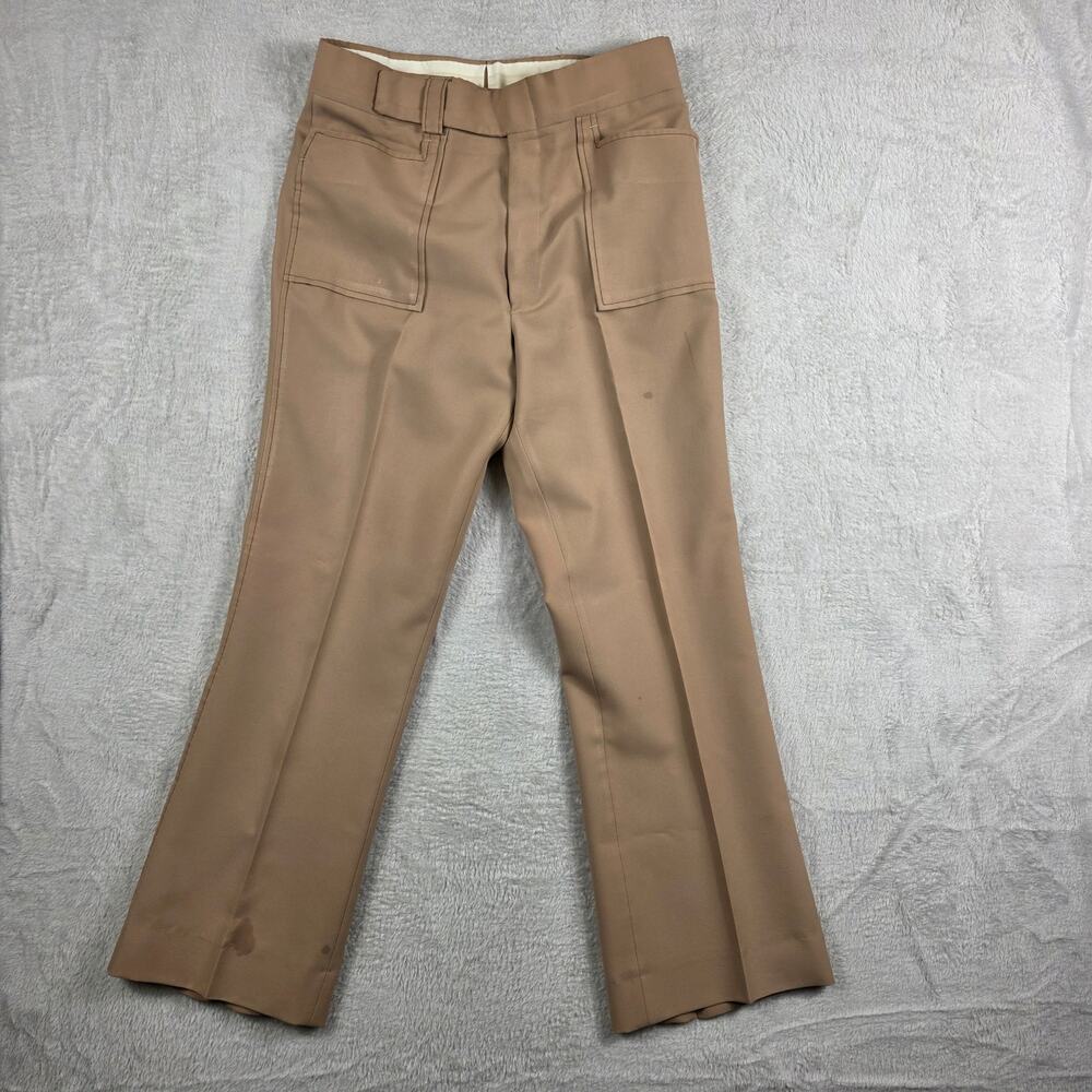 Vintage Men's Thomson Slacks Size 32 Front Pockets Zip Closure Disco Retro